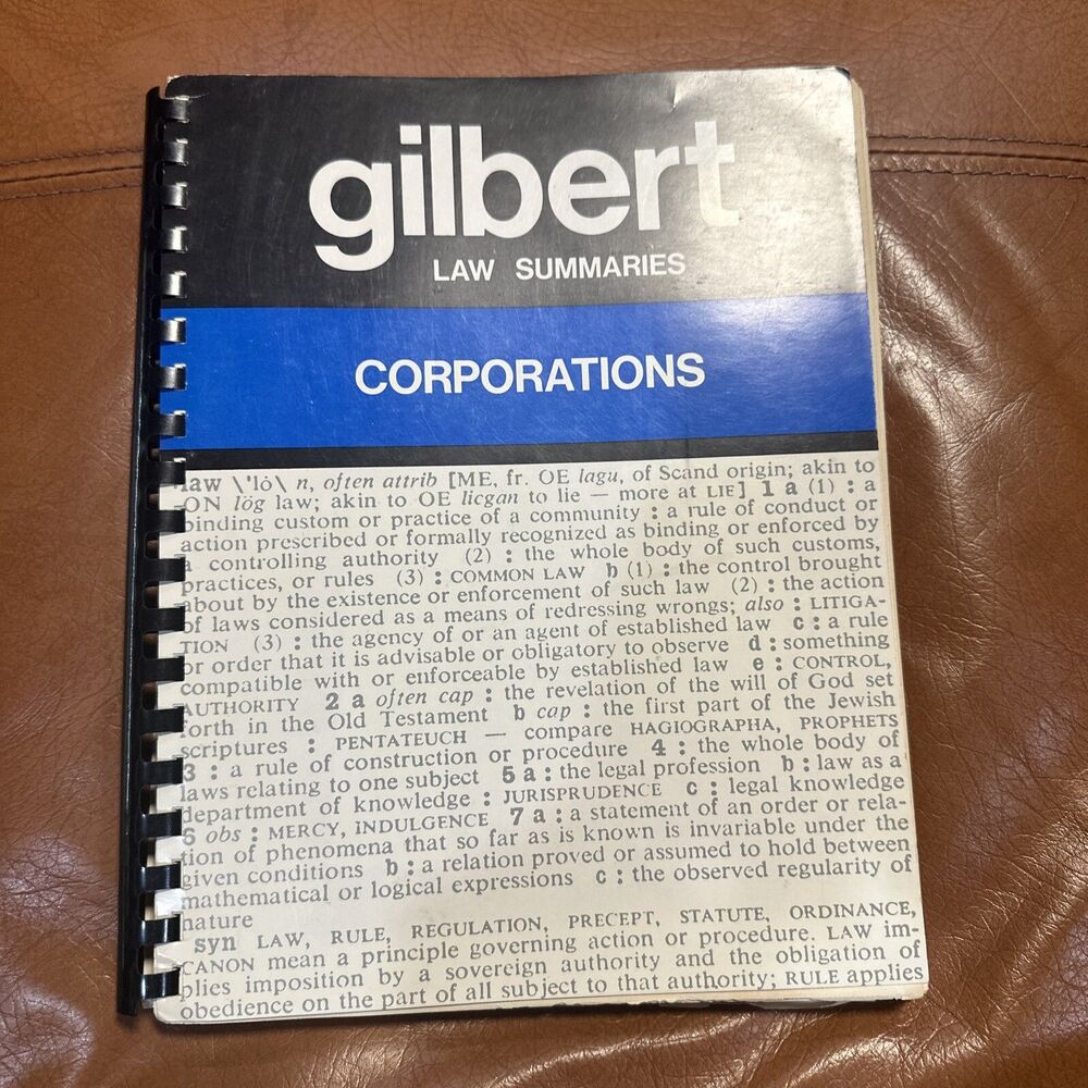 Guide to Corporate Law: Gilbert Law Summaries - Essential Educational Resource"